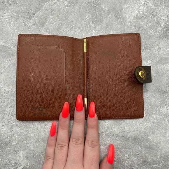 Louis Vuitton Monogram Etui Palm Cover Dark Brown Coated Canvas Snap - Picture 5 of 15